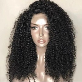 2x6 4x4 5x5 6x6 7x7 9x6 13x4 13x6 hd Lace Frontal Closure Afro Kinky Curly Cuticle Aligned Hair Vietnamese Burmese Curly Hairstyle: Kinky Straight, color: natual color, Stretched Length: 14 Inches