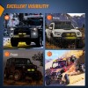Nilight Side Shooter Amber LED Light Bar/Pods 2PCS 6.5 Inch