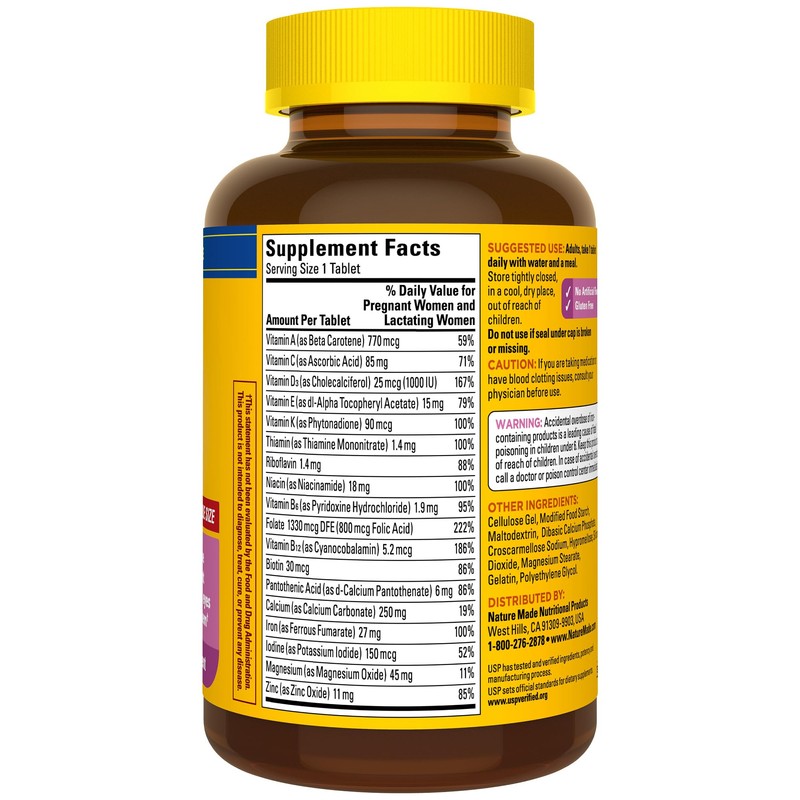 Nature Made Prenatal Multivitamin with Folic Acid, Prenatal Vitamin and