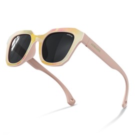 ACBLUCE Girls Sunglasses for Kids Polarized Child Teen Youth Sport Softball Running Beach Pink Glasses for Age 5-12