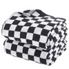 ZHIHEYC 2 PCS Black and White Checkered Bath Towels Set,