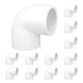 12 Packs 1 inch 90 degree PVC elbow Pipe Fittings, PVC Fitting Connectors, Used for Building Furniture, Furniture Grade, White