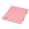 Concord Punched Pocket Subject Dividers Extra Wide 10-Part A4 Assorted