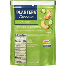 PLANTERS Cashews Dill Pickle - Trail Mix Snack Packs - Snacks with Dill Pickle, Snack Pack, Party Trail Mix, 5 Oz Bag, Pack of 1