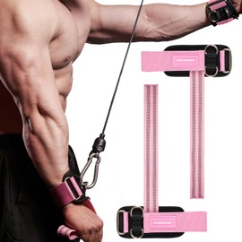 Wrist Straps for Weightlifting Deadlifting, (Pink)