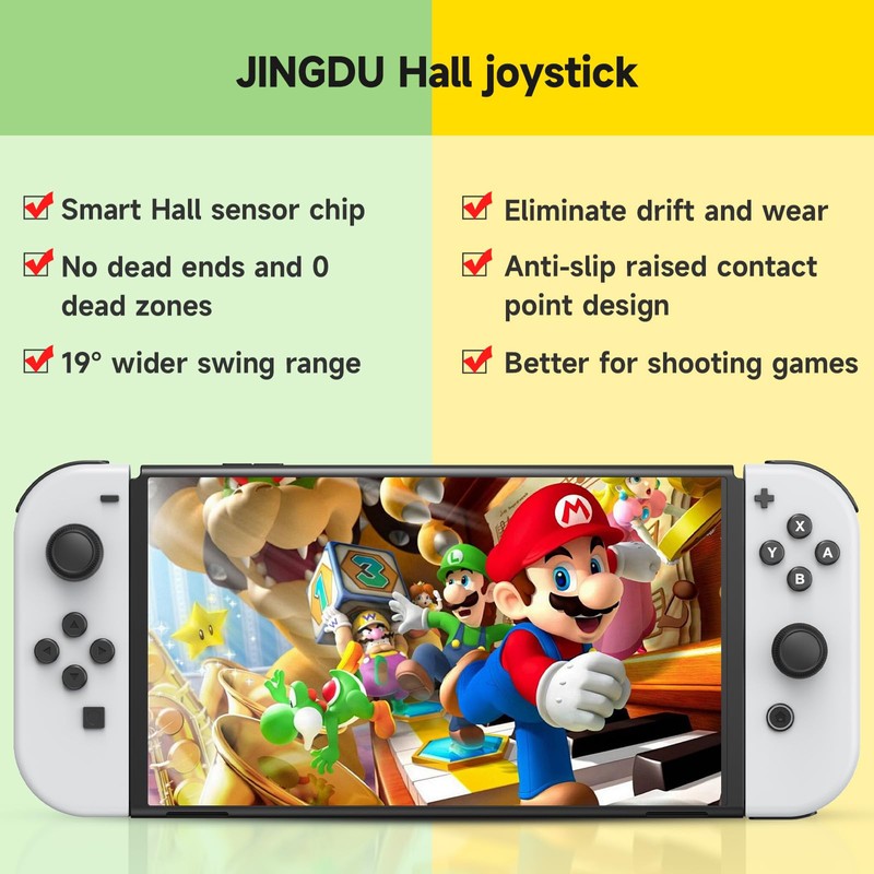 JINGDU Switch Joycon Joystick Replacement Kit, Hall Joystick Compatible with