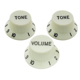 Musiclily Pro Metric Strat Knobs 1 Volume 2 Tone Knobs Set for Strat Style Electric Guitar, Mint Green (Set of 3)