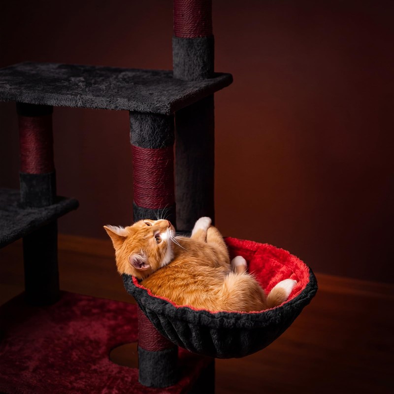 3 Pack 14.6" Large Goth Cat Tree Hammock Basket Bed