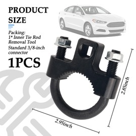 CXCCOI Inner Tie Rod Removal Tool with 3/8" Drive Ports,Anti-Slip Inner Tie Rod Tool with U-Shaped Tooth Structure for Quick Dismantling & Installation,Heavy-Duty Ties Rods End Removal Tools