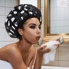 2PCS Women's Shower Cap with 2 Hair Scrunchies - For