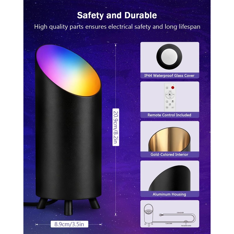 GeyouLux RGBCW Smart Uplighting Indoor, APP Control Alexa, Google Home