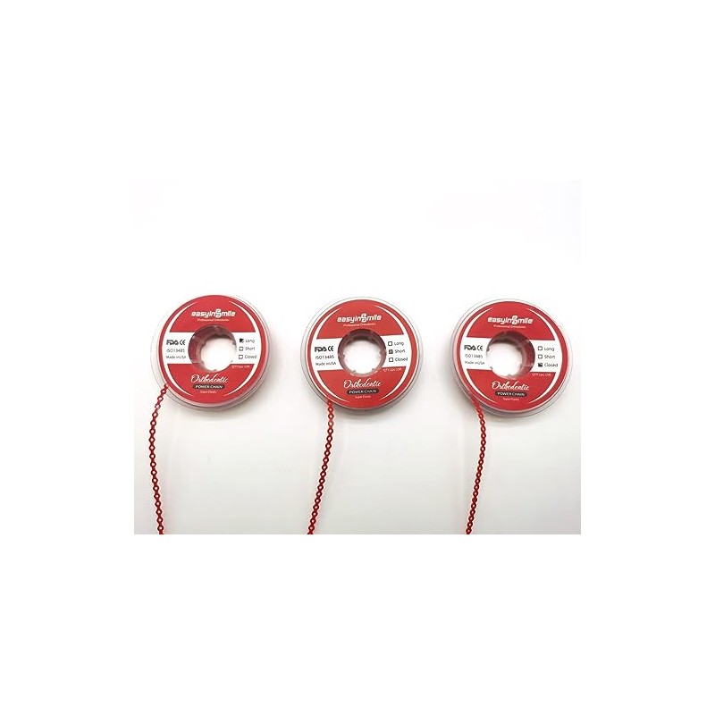 Dental Orthodontic Ultra Elastic Rubber Power Chain Braces Bands Short/Long/Close