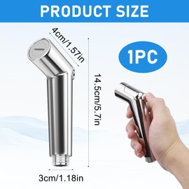 1 Piece Hand Shower Bidet Sprayer for Toilet, ABS Material Shower Head Bidet Sprayers, Adjustable Shower Head for Bathroom, Pets, Multipurpose Bidet Hand Shower, Easy Installation