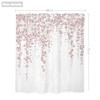 LIGHTINHOME Grey Pink Floral Shower Curtain 60Wx72H Inches Weeping Cherry