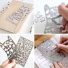 PAVIKE Template Ruler, Metal, Multi-functional Ruler, 3 Pieces, Drafting Ruler