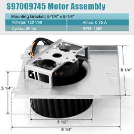 684, HD80L Replacement Motor, S97009745 Bathroom Fan Motor Assembly for Broan NuTone 676, 684-B, 684-C, 684F-A, 684F-B, 684F-C, 684-A, HD80, 684N, 676-S, 676-K, 671A Exhaust Fan Motor Replacement