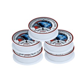 Supply Giant S1646-5 PTFE Thread Seal Tape for Plumbers, White 1 Inch x 260 Inch (Pack of 5 Rolls), 1" x 260", 5