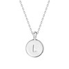 PAVOI 14K White Gold Plated Letter Necklace for Women |