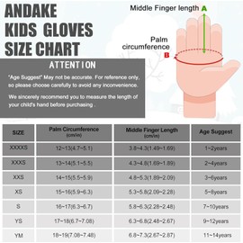 Andake Kids Waterproof Winter Warm Gloves(Black-YM/11-14)