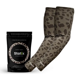 Basketball Shooter Arm Sleeves for Men Cooling Womens UV Protection Comfy Compression Sleeves Outdoor Sports S to 3XL, Leopard Print, 2XL/3XL