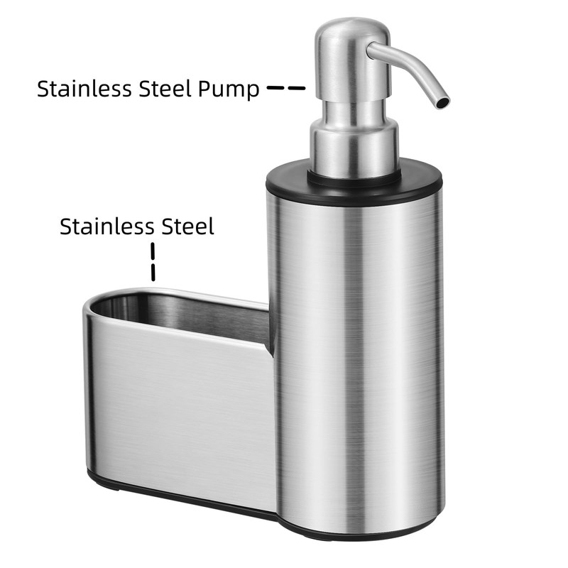 Kitchen Soap Dispenser with Sponge Holder, 12 oz Dish Soap