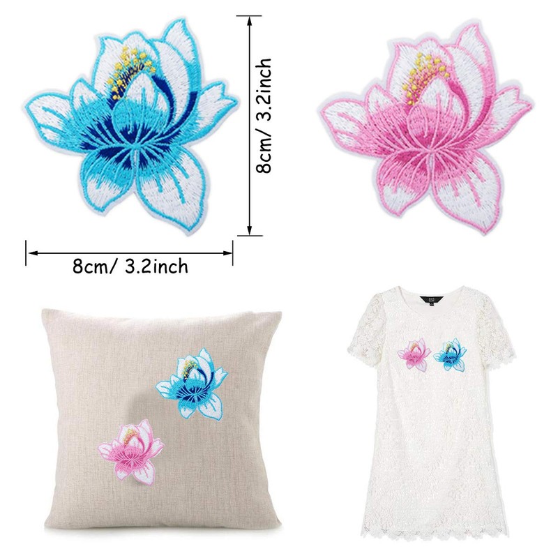 Woohome 12 PCS Iron On Denim Patches Solar System Sewing