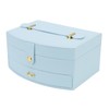 Travel Jewelry Case Portable 2 Layers PU Leather Jewelry Storage
