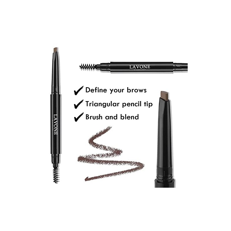 LAVONE Kit de Lápiz de Sello de Cejas para Maquillaje