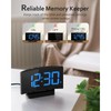 Digital Alarm Clock for Bedrooms, Digital Clock with Modern Curved