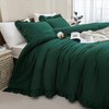 Andency Dark Green Ruffle Comforter Set, 2 Pieces Kids Comforter