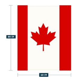 YeeJu Canada Day Decorative Throw Blanket Twin Red White Maple Leaf Blanket Couch Sofa Soft Lightweight Fuzzy Fleece Blankets and Throws National Day 1st July Gift Blanket 60x80