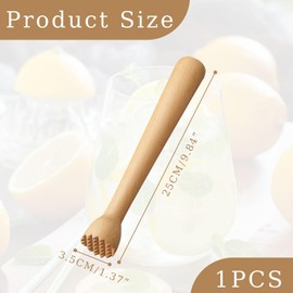 Fermentation Tamper, Hand Masher, Fermenting, Fermenting Masher Kitchen, Kimchi, Fermenting Set, for Kimchi, Sauerkraut and for Fermenting Proofing, Effortless Application - Beech Wood