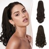 RUWISS Double Use Ponytail Extension 45 cm Claw Clip in