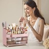 HBlife Makeup Organizer for Vanity with Brush Holder, Large Bathroom