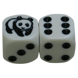 Image Mission Kikumasha Dice Panda Dice (Set of 2) 0.6 inches (16 mm) KGS3292