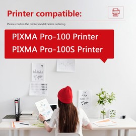 CLI-42 Ink Cartridges 8-Pack High Capacity Compatible CLI 42 CLI42 Ink Cartridges Replacement for Canon PIXMA PRO-100 Printer, (BK/C/M/Y/PM/PC/GY/LGY)