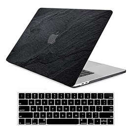 Funut Compatible with MacBook Pro 14 inch Case 2021 2022 Release A2442 M1 Pro M1 Max chip & Retina XDR Display, MacBook Pro 14 Case Blcak Marble Laptop Plastic Hard Shell Case + Keyboard Cover, Blcak