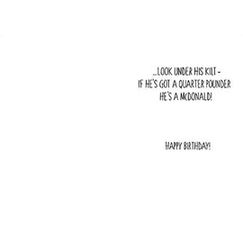 The Humour Factory Illustrated Humorous Male Birthday Card - Scotsman's Clan - Greeting Card For Him (PH-HFG0264)