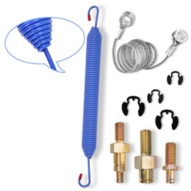 Lym Apex Hood Spring, Cable and Stud Bolts w/Retaining Rings for 1987-2008 Peterbilt 357 377 379, Replace 13-03761, 13-03663, L92-6000-0718, 13-04638, 13-03662