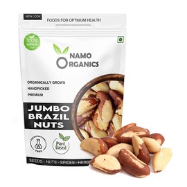 Indian Natural Grocery Nam Organics - Handpicked Brazil Nuts - 500 Gm - Selenium Rich Dry Fruit Sourced From Organic Brazil Nuts Producers