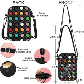 MYSOMY Vinyl Record Crossbody Bag Vinyls Lover Gifts Vinyls Collector Gift DJ Gift Vinyl Junkie Gift Musician Shoulder Bag (vinyl cb uk1)