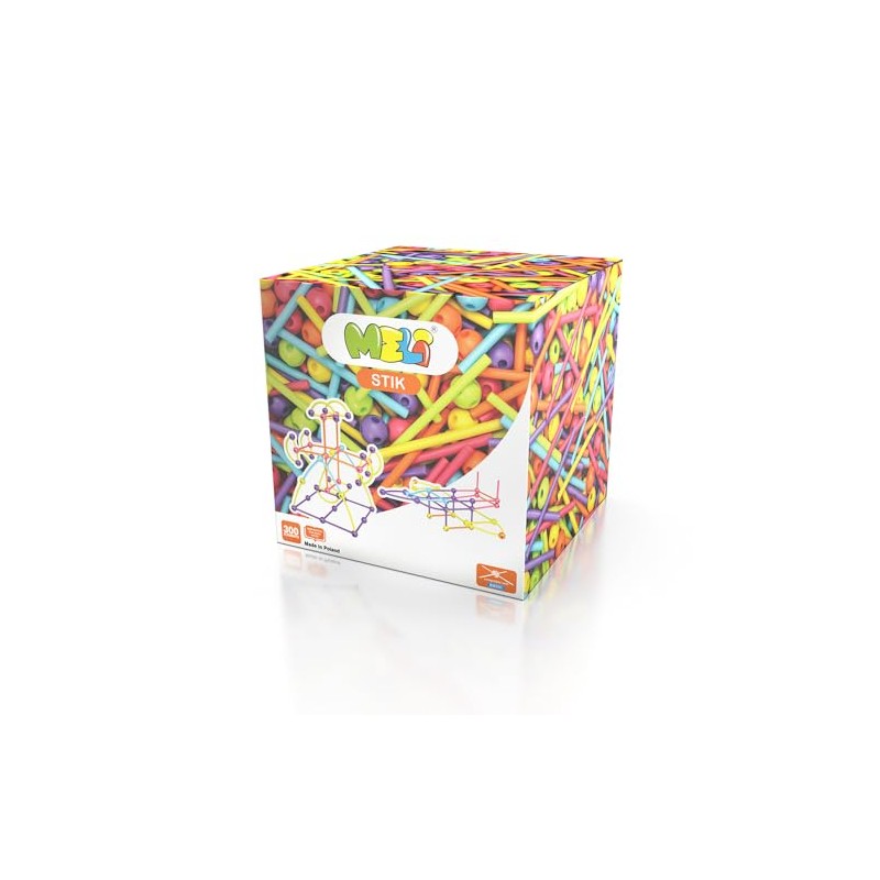 Meli Stik 300 67332 Building Blocks White Multi-Coloured