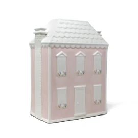 Child to Cherish Ceramic Bank for Girls, Pink Dollhouse