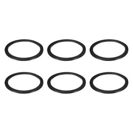 sourcing map 6 Pcs Solid Nitrile Rubber Flat Washer DN125 4-15/16"OD X5-3/4"ID x 1/4"Thickness Large Washers O Ring Sealing Gaskets, Industrial Flat Rubber Spacer, Black