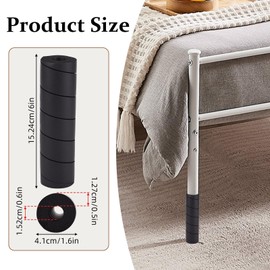 NICENEEDED 4 PCS Adjustable Bed Frame Toe Protectors, Bed Frame Leg Covers for Protectors Toes, Bed Frame Feet Protectors Bed Corner Guards for Chair Table Furniture Legs