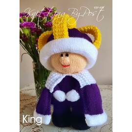 Knitting by Post Knitting Pattern Leaflet for a King from A Knitted King with Crown and Gown Ready for Coronation