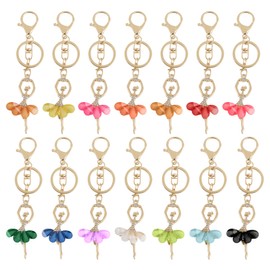 AUEAR, 14 Pack Ballerina Keychain Ballet Dancer Key Ring for DIY Craft