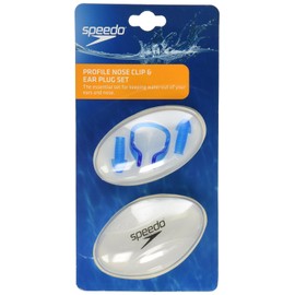 Speedo Set Ear Plugs Nose Clip, Blue, Pequeño