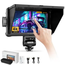 VILTROX DC550 5.5" Full HD HDMI On-Camera Monitor Kit, 1200nit Touch Screen Camera Field Monitor with Hood, Battery, Storage Bag for Sony Canon Nikon Camera, 3DLUT Focus peaking Histogram False Colors