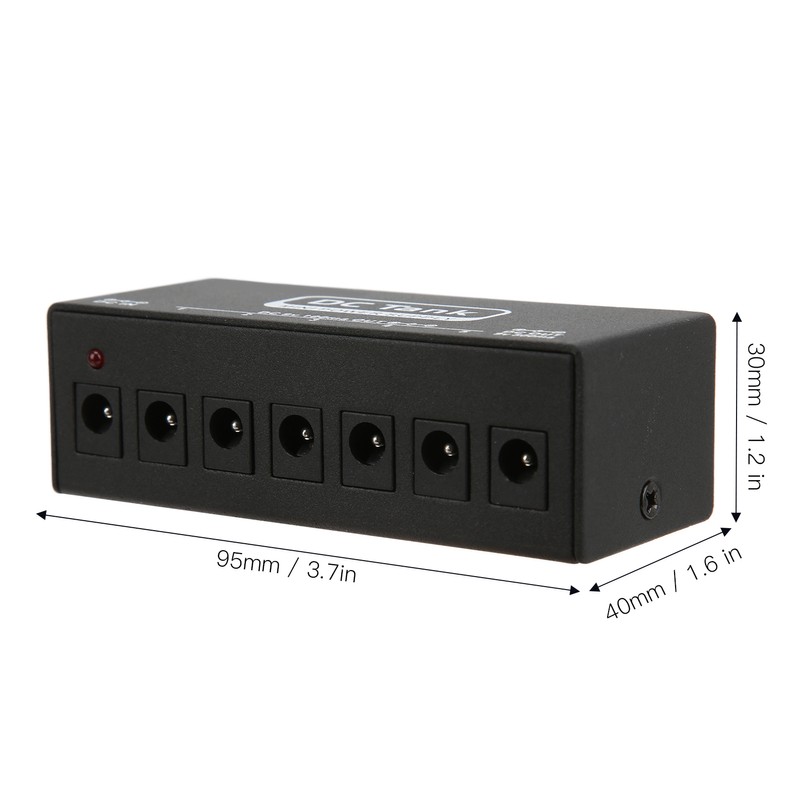 Pedal Power Supply 6 Isolated Outputs Metal Black Electric Equipment